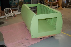 Cockpit tub assembled, just prior to painting.